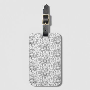 Étiquette À Bagage Griffonnage floral de jardin