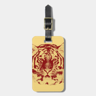 Étiquette À Bagage Gros plan de la face du tigre 5