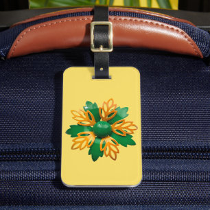 Étiquette À Bagage Grosse Fleur Rétro Funky Groovy Fleur MOD