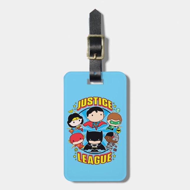 Étiquette À Bagage Groupe de la Ligue de la justice de Chibi (Devant Vertical)