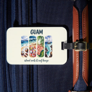 Étiquette À Bagage Guam - Island Roots & Reef Breeze