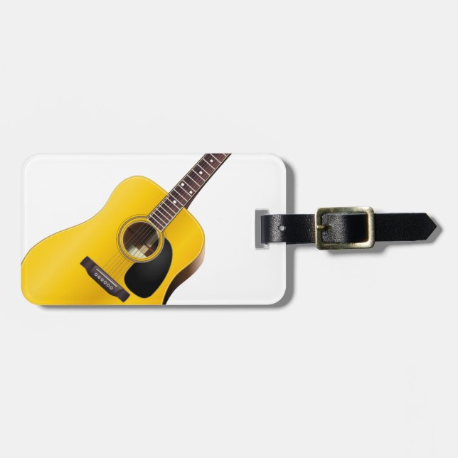 Étiquette À Bagage guitare acoustique (Devant horizontal)