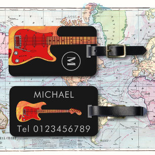 Étiquette À Bagage guitare électrique personnalisée