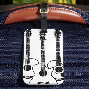 Étiquette À Bagage Guitares acoustiques simples