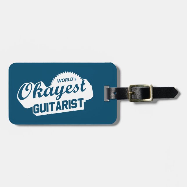 Étiquette À Bagage Guitariste le plus Okayest du monde (Devant horizontal)