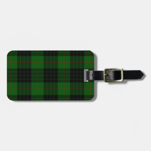 Étiquette À Bagage Gunn tartan vert noir plaid