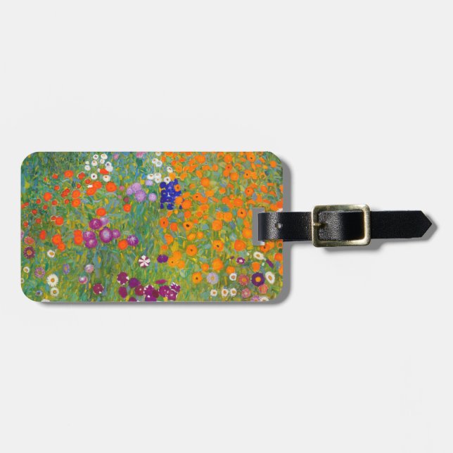 Étiquette À Bagage Gustav Klimt : Jardin d'agrément (Devant horizontal)