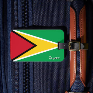 Étiquette À Bagage Guyana Balises, drapeau patriotique Guyana