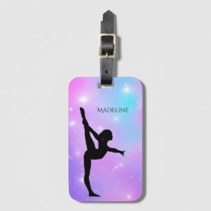Étiquette À Bagage Gymnastique Gradient avec nom de Gymnaste