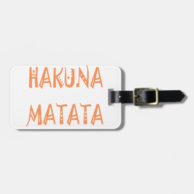 Étiquette À Bagage Hakuna Matata - Art Tribal Africain (Devant horizontal)