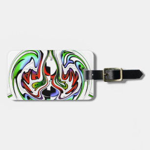 Étiquette À Bagage Hakuna Matata avec tourbillon et dégradations Abst