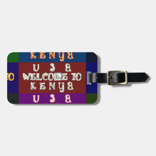 Étiquette À Bagage Hakuna Matata Bienvenue au Kenya.png (Devant horizontal)