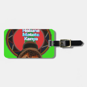 Étiquette À Bagage Hakuna Matata Kenya Art Personnaliser d'impression