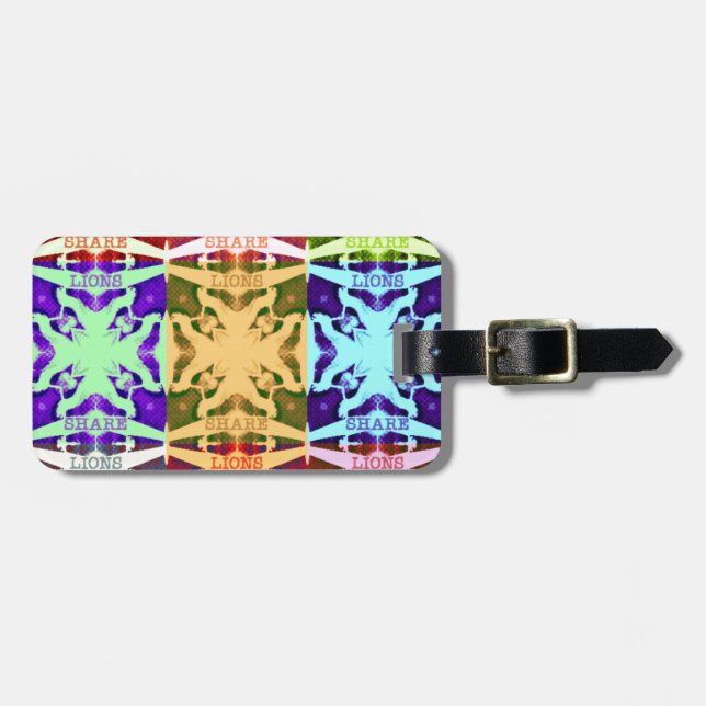 Étiquette À Bagage Hakuna Matata lions cadeau (Devant horizontal)