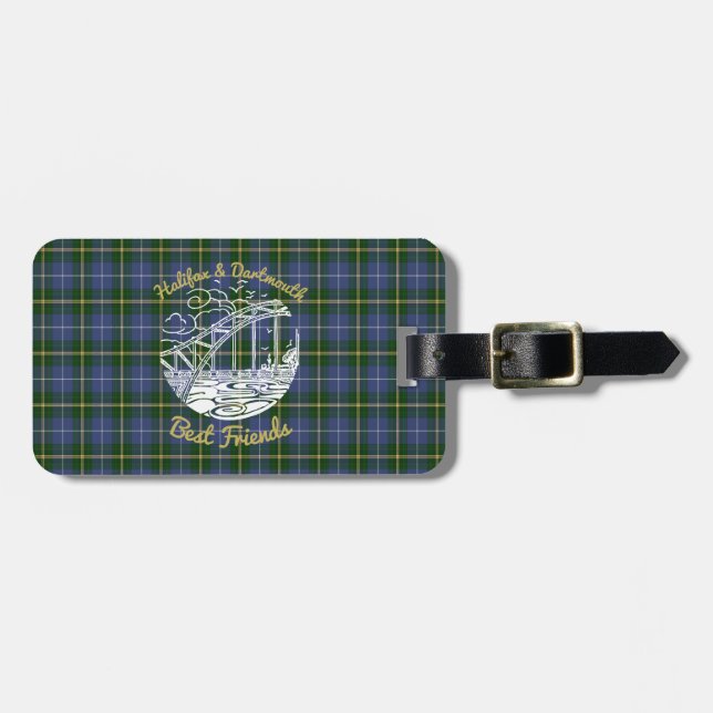 Étiquette À Bagage Halifax Dartmouth Friends étiquette bagages tartan (Devant horizontal)