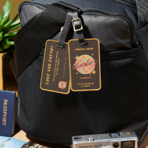 Étiquette À Bagage Hambourg Allemagne Vintage voyage rétro