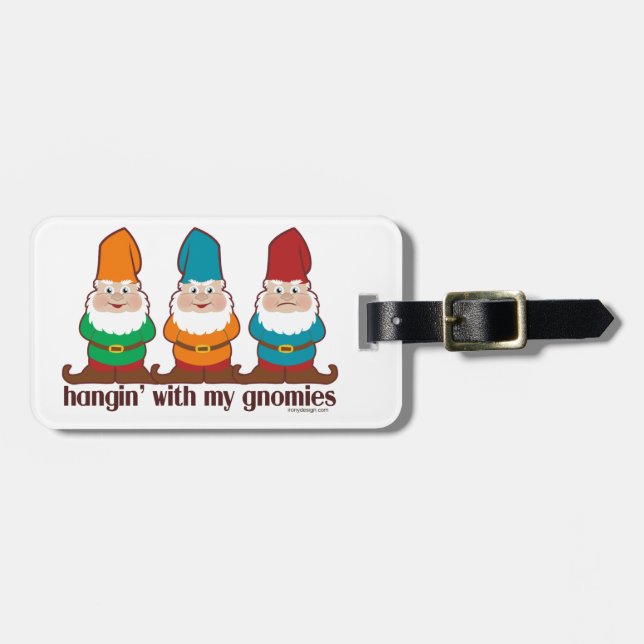 Étiquette À Bagage Hangin avec mon Gnomies (Devant horizontal)