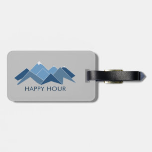 Étiquette À Bagage Happy Hour Montagnes