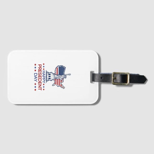 Étiquette À Bagage Happy presidents day 2026 Classic (Devant Horizontal)