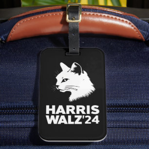 Étiquette À Bagage Harris Waltz 2024 Election Funny Cat Kamala Tim