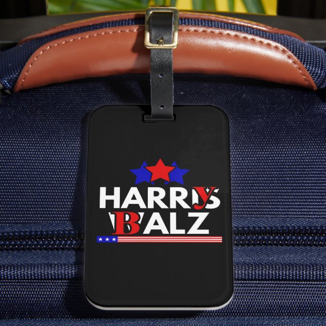 Étiquette À Bagage Harris Walz 24 Harry Balz 2024 Meme Democratics (Insitu Rectoal 2)
