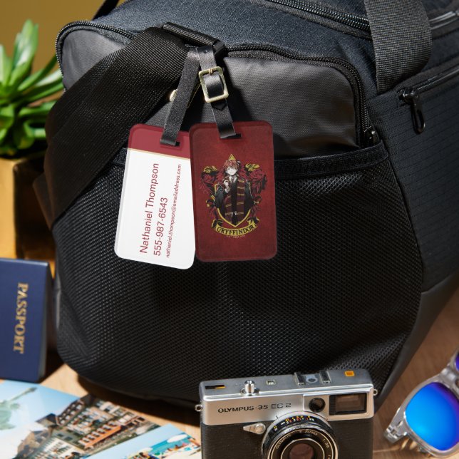 Étiquette À Bagage HARRY POTTER™ | Anime Ron Weasley House Crest (Recto & Verso)