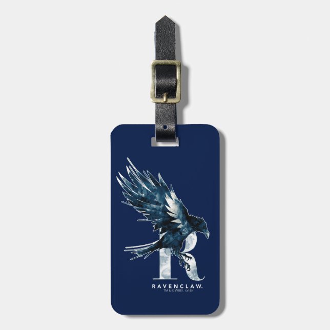 Étiquette À Bagage Harry Potter | Aquarelle RAVENCLAW™ Raven (Devant Vertical)