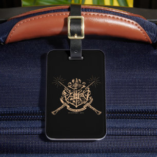 Étiquette À Bagage Harry Potter   Hogwarts Crossed Wands Crest