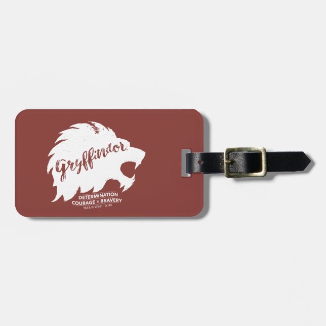 Étiquette À Bagage Harry Potter| Typographie silhouette GRYFFINDOR™ (Devant horizontal)