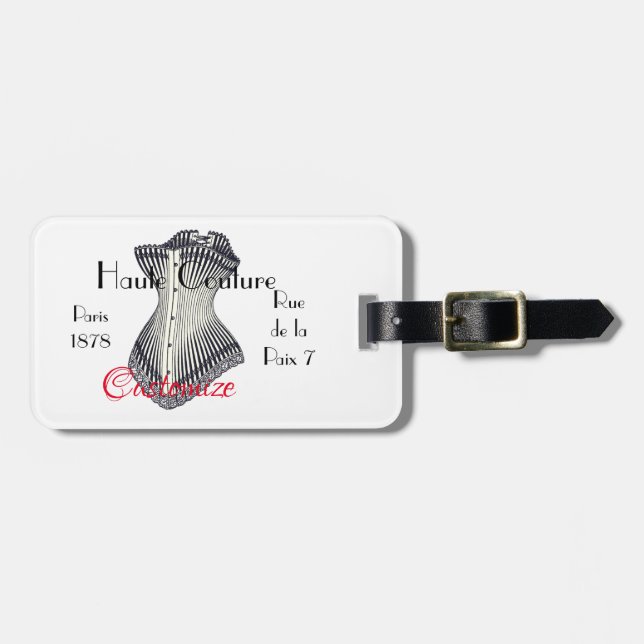 Étiquette À Bagage Haute Couture Corset Thunder_Cove (Devant horizontal)