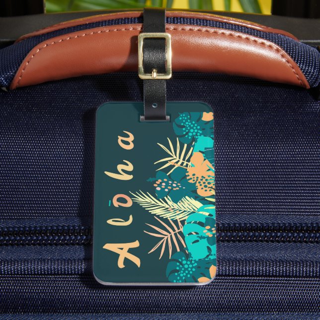 Étiquette À Bagage Hawaiian Aloha Salutation bagage. 4820 Template (Insitu Rectoal 2)