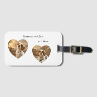 Étiquette À Bagage Heart-Shaped Dog Design – “Happiness on Four Paws”