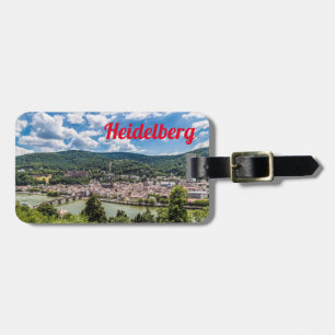 Étiquette À Bagage Heidelberg Neckar Panorama Allemagne