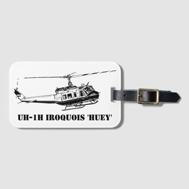 Étiquette À Bagage Hélicoptère d'Iroquois d'UH-1H (Devant Horizontal)