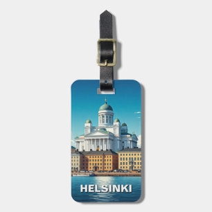 Étiquette À Bagage Helsinki Finlande Voyages