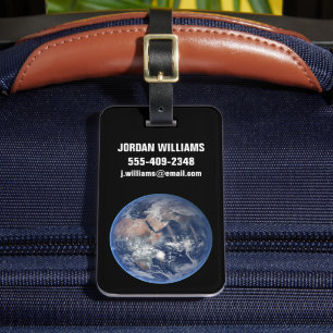 Étiquette À Bagage Hémisphère Est Sur La Planète Terre.