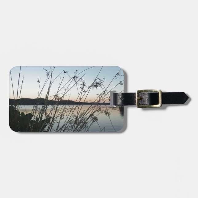 Étiquette À Bagage Herbes au lac Sunset (Devant horizontal)