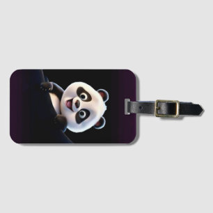 Étiquette À Bagage Heureux Petit Panda