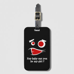 Étiquette À Bagage Hey bébé pouvez-vous être ma fille monstre design 