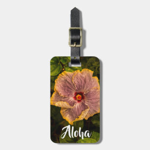 Étiquette À Bagage Hibiscus de Lilac à Hawaï de Kauai - Aloha