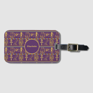 Étiquette À Bagage Hiéroglyphes égyptien Motif personnalisé