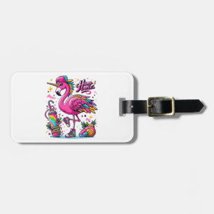 Étiquette À Bagage Hiphop Flamant rose