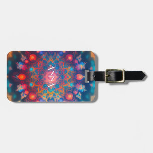ÉTIQUETTE À BAGAGE HIPPIE FRACTAL SPECTACULAIRE