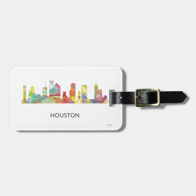 ÉTIQUETTE À BAGAGE HORIZON WB1 DE HOUSTON LE TEXAS - (Devant horizontal)