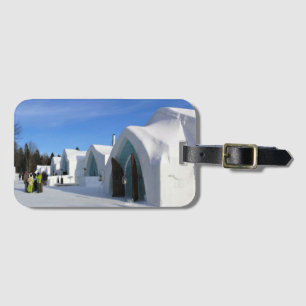 Étiquette À Bagage Hôtel de Glace, Québec, Canada