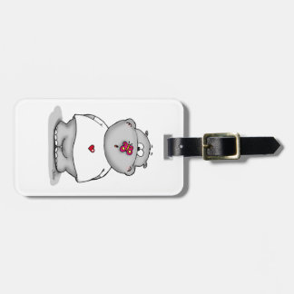 Étiquette À Bagage Howie le petit hippopotame - hippopotame