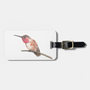 Étiquette À Bagage Hummingbird watercolor