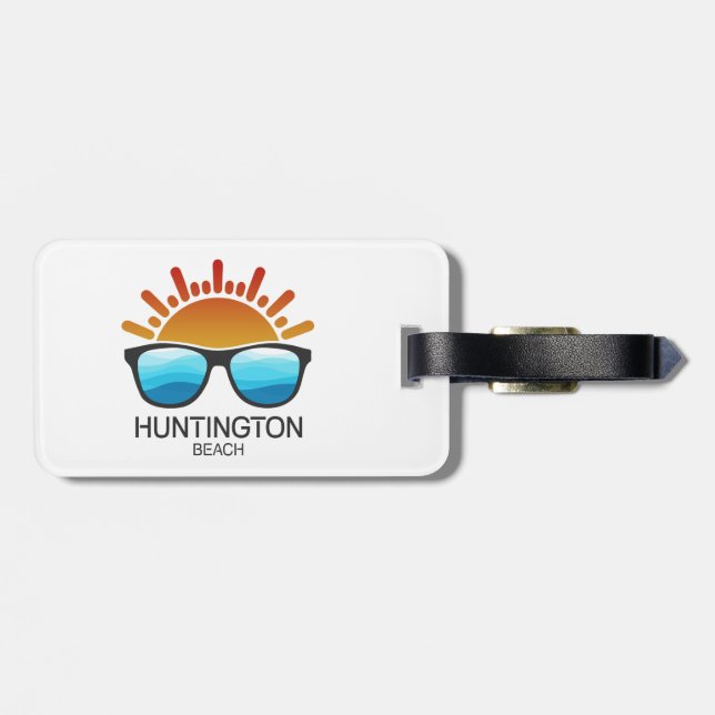 Étiquette À Bagage Huntington Beach Caroline du Sud Lunettes de solei (Dos horizontal)