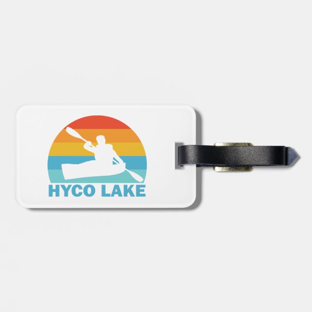 Étiquette À Bagage Hyco Lake Caroline du Nord Kayak (Dos horizontal)