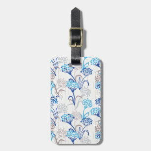 Étiquette À Bagage Hydrangée légère et aérée Motif floral